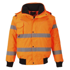 Portwest 3 az 1-ben Hi-Vis Bomber dzseki - C467 XL narancs láthatósági ruházat