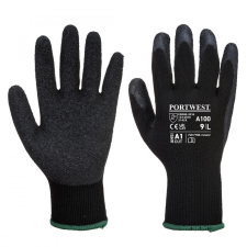 Portwest A100 Mártott latex védőkesztyű (fekete) (10/XL) védőkesztyű
