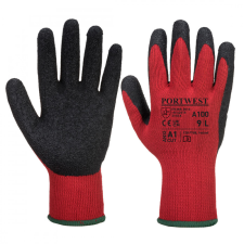 Portwest A100 Mártott latex védőkesztyű (piros/fekete) (11/XXL) védőkesztyű