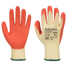 Portwest A100 Mártott latex védőkesztyű (sárga/narancs) (11/XXL) védőkesztyű