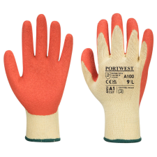 Portwest A100ORRM Portwest Mártott latex védőkesztyű védőkesztyű