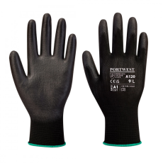 Portwest A120 PU tenyérmártott védőkesztyű (fekete) (8/M)
