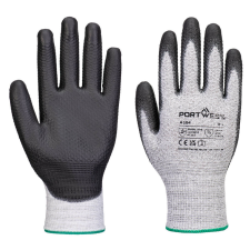 Portwest A124 Grip 13 PU Gyémántkötésű Védőkesztyű (szürke/fekete, 7/S) védőkesztyű