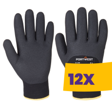 Portwest A146 Arctic téli védőkesztyű fekete (Karton - 12 pár)