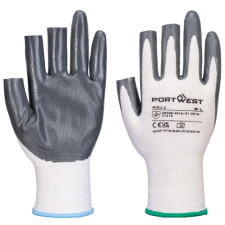Portwest A311 Grip 13 Ujjatlan nitril védőkesztyű (fehér/szürke, 9/L) védőkesztyű