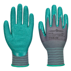 Portwest A313 Grip 15 Érdesített Nitril Védőkesztyű (szürke/zöld) (10/XL)