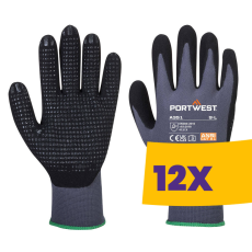 Portwest A351 DermiFlex Plus védőkesztyű szürke (Karton - 12 pár)