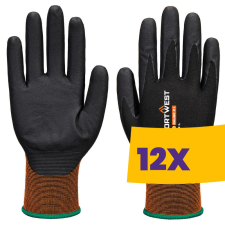 Portwest A377 21-es kötésű habosított nitril munkakesztyű fekete (Karton - 12 pár) védőkesztyű