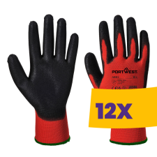 Portwest A641 munkavédelmi kesztyű, CUT 1 piros (Karton - 12 pár) védőkesztyű