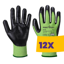 Portwest A645 vágásbiztos kesztyű, CUT 5 zöld (Karton - 12 pár) védőkesztyű