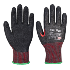 Portwest A671 CT200 AHR13 Latex vágásbiztos védőkesztyű (F szint) (fekete)