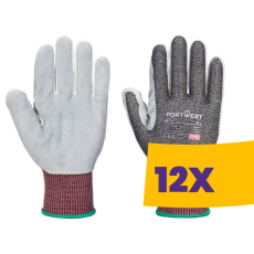 Portwest A674 CS vágásbiztos F13 bőr munkavédelmi kesztyű fekete (Karton - 12 pár)