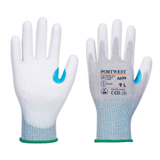 Portwest A699 MR13 ESD PU tenyérmártott kesztyű - 12-es csomag (szürke, XXL)