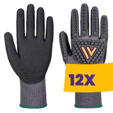 Portwest A715 Grip 15 nitril ütésálló kesztyű fekete (Karton - 12 pár) védőkesztyű