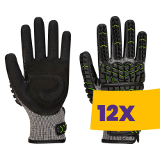 Portwest A755 VHR15 Nitril hab vágásbiztos kesztyű fekete (Karton - 12 pár)