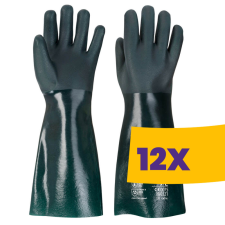 Portwest A845 Duplán mártott PVC védőkesztyű 45cm zöld XL (Karton - 12 pár) védőkesztyű