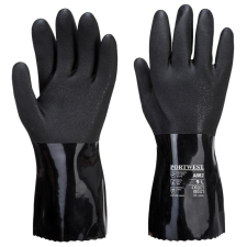 Portwest A882 ESD PVC Vegyszerálló védőkesztyű (fekete) védőkesztyű