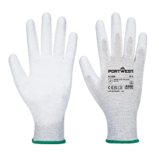 Portwest AB199GRRS Portwest ESD tenyérbevont védőkesztyű multipack (12 pár) védőkesztyű