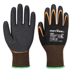 Portwest AP35 Grip 15 Dupla nitril mártott védőkesztyű (fekete/narancs, 10/XL)