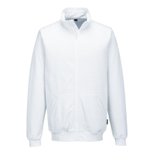 Portwest AS25 Antisztatikus ESD cipzáras melegítőfelső fehér munkaruha