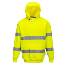 Portwest B304 Jól láthatósági, kapucnis pulóver sárga láthatósági ruházat