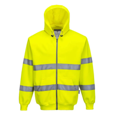 Portwest B305YERL Portwest Hi-Vis cipzáros pulóver láthatósági ruházat