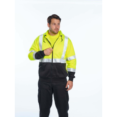 Portwest B315 Hi-Vis Bicolour cipzáras kapucnis L sárga