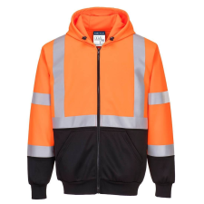Portwest B315 Hi-Vis kéttónusú cipzáras kapucnis narancssárga 5XL láthatósági ruházat
