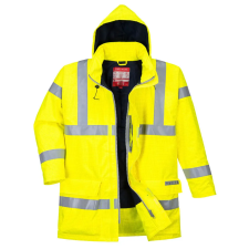 Portwest Bizflame Rain Hi-Vis antisztatikus FR kabát sárga L munkaruha