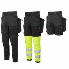 Portwest BX321 Portwest Ultimate Modular 3 az 1-ben Munkanadrág (fekete/sárga, 32/S)