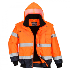 Portwest C465 Jól láthatósági Bomber dzseki (narancs/tengerkék, 5XL)