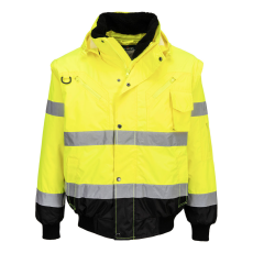 Portwest C465 Jól láthatósági Bomber dzseki (sárga/fekete, 3XL)