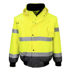 Portwest C465 Jól láthatósági Bomber dzseki (sárga/szürke, 3XL)
