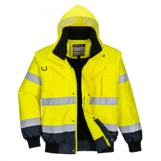 Portwest C465 Jól láthatósági Bomber dzseki (sárga/tengerkék, 5XL)