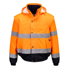 Portwest C468 Hi-Vis 2 az 1-ben bomber kabát narancs
