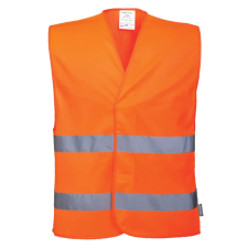 Portwest C474 jól láthatósági két csíkos mellény (4xL/5xL) munkavédelmi ruházat láthatósági ruházat