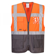 Portwest C476 Vezetőmellény EN 471 narancs/szürke láthatósági ruházat