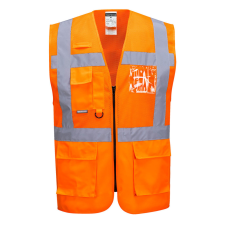 Portwest C496 Madrid Jól láthatósági vezetői mellény (narancs, 3XL) láthatósági ruházat