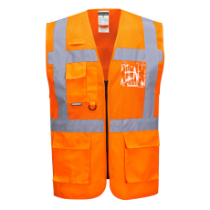 Portwest C496 Madrid Jól láthatósági vezetői mellény (narancs, XL)