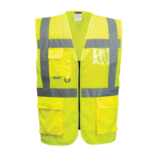 Portwest C496 Madrid Jól láthatósági vezetői mellény (sárga, 4XL) láthatósági ruházat