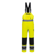 Portwest CD852 WX2 Eco Hi-Vis kantáros nadrág sárga-fekete láthatósági ruházat