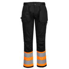 Portwest CD858 WX2 Eco Hi-Vis Class 1 lengőzsebes nadrág narancs-fekete munkaruha