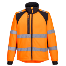 Portwest CD875 Portwest WX2 Eco Jól Láthatósági Softshell Kabát (2L) (narancs/fekete, M)