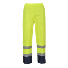 Portwest Classic Contrast Hi-Vis vízálló nadrág - H444 M kék és sárga