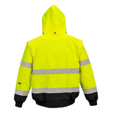 Portwest Contrast Bomber Hi-Vis védőkabát - C465 XL fekete és sárga