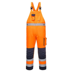 Portwest Dijon Hi-Vis kantáros nadrág TX52 Narancs/Navy L méret