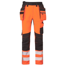 Portwest DX454 DX4 Hi-Vis lengőzsebes nadrág narancs-fekete láthatósági ruházat