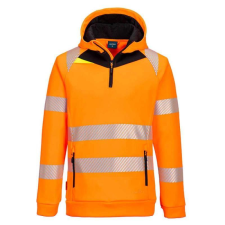Portwest DX482 DX4 Hi-Vis 1/4 zippzáras kapucnis pulóver munkaruha