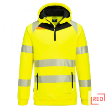 Portwest DX4 Hi-Vis 1/4 zippzáras kapucnis pulóver láthatósági ruházat