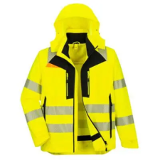 Portwest DX4 Hi-Vis 4 az 1-ben kabát Yellow/Black XXXL láthatósági ruházat